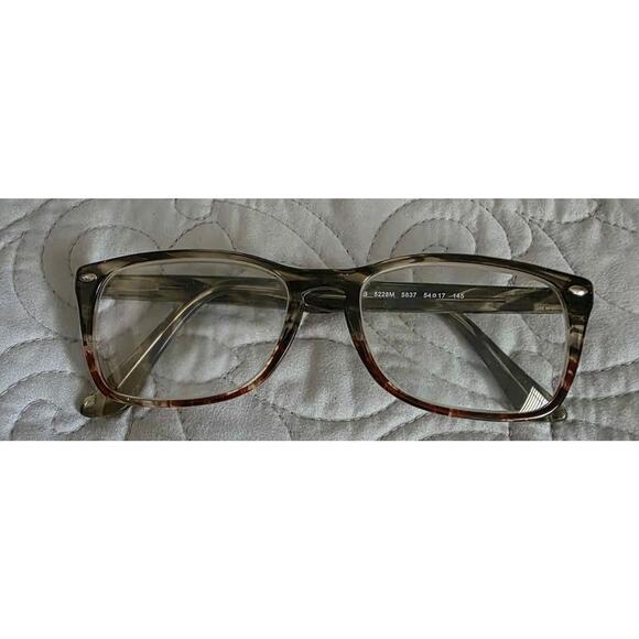 Ray Ban Eyeglasses Frame RB5228M-5837 Women's Brown Marble Full Rim 54-17-145 - Picture 1 of 8